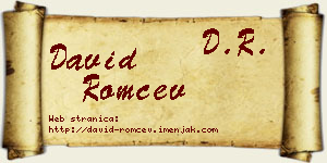 David Romčev vizit kartica